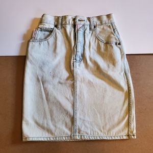 Pale Denim High Waist Skirt - Bugle Boy